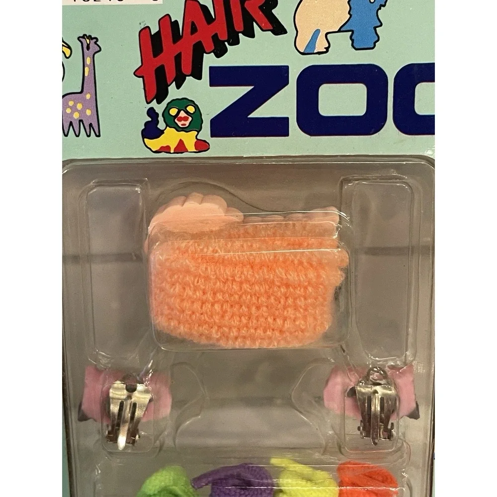 Vintage Hair Zoo Eraser Jewelry Animals Hairbands Loopers Earrings 1991 New